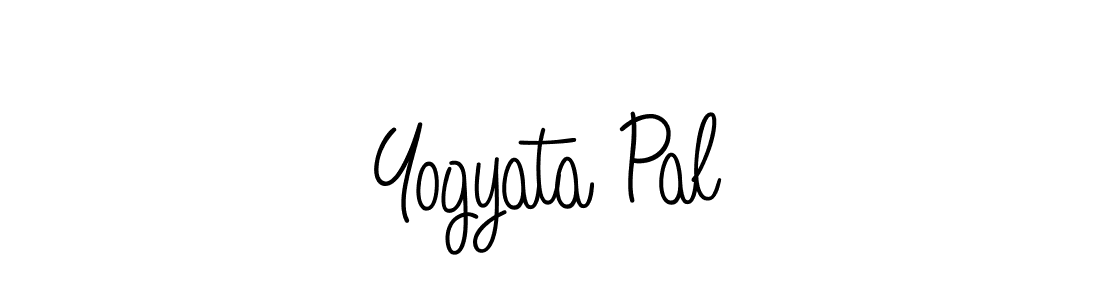 Make a beautiful signature design for name Yogyata Pal. With this signature (Angelique-Rose-font-FFP) style, you can create a handwritten signature for free. Yogyata Pal signature style 5 images and pictures png