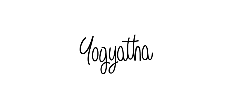 How to make Yogyatha name signature. Use Angelique-Rose-font-FFP style for creating short signs online. This is the latest handwritten sign. Yogyatha signature style 5 images and pictures png