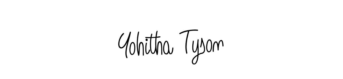 Use a signature maker to create a handwritten signature online. With this signature software, you can design (Angelique-Rose-font-FFP) your own signature for name Yohitha Tyson. Yohitha Tyson signature style 5 images and pictures png