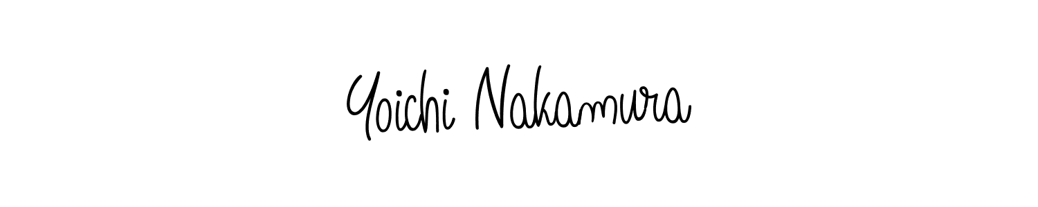Yoichi Nakamura stylish signature style. Best Handwritten Sign (Angelique-Rose-font-FFP) for my name. Handwritten Signature Collection Ideas for my name Yoichi Nakamura. Yoichi Nakamura signature style 5 images and pictures png