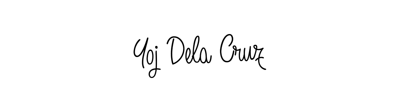Create a beautiful signature design for name Yoj Dela Cruz. With this signature (Angelique-Rose-font-FFP) fonts, you can make a handwritten signature for free. Yoj Dela Cruz signature style 5 images and pictures png