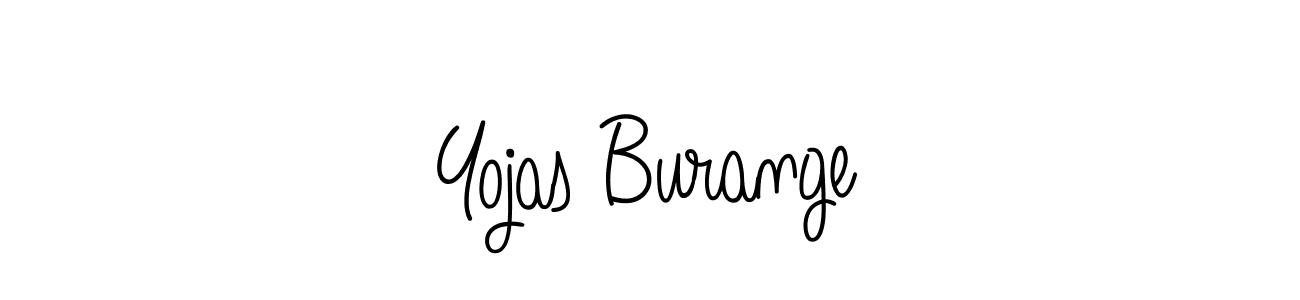 How to make Yojas Burange name signature. Use Angelique-Rose-font-FFP style for creating short signs online. This is the latest handwritten sign. Yojas Burange signature style 5 images and pictures png