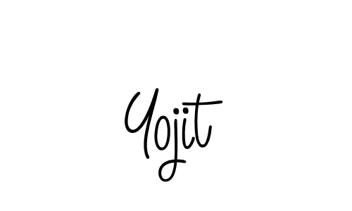 Design your own signature with our free online signature maker. With this signature software, you can create a handwritten (Angelique-Rose-font-FFP) signature for name Yojit. Yojit signature style 5 images and pictures png