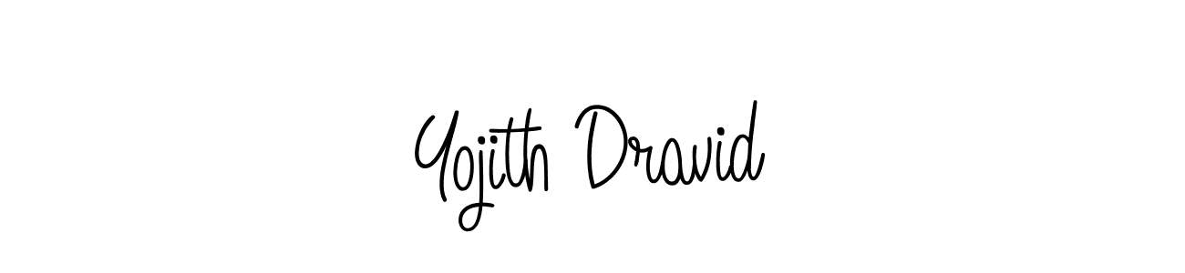 The best way (Angelique-Rose-font-FFP) to make a short signature is to pick only two or three words in your name. The name Yojith Dravid include a total of six letters. For converting this name. Yojith Dravid signature style 5 images and pictures png