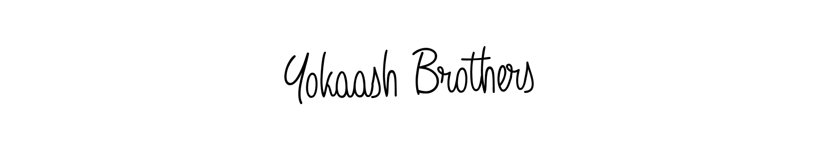 Angelique-Rose-font-FFP is a professional signature style that is perfect for those who want to add a touch of class to their signature. It is also a great choice for those who want to make their signature more unique. Get Yokaash Brothers name to fancy signature for free. Yokaash Brothers signature style 5 images and pictures png