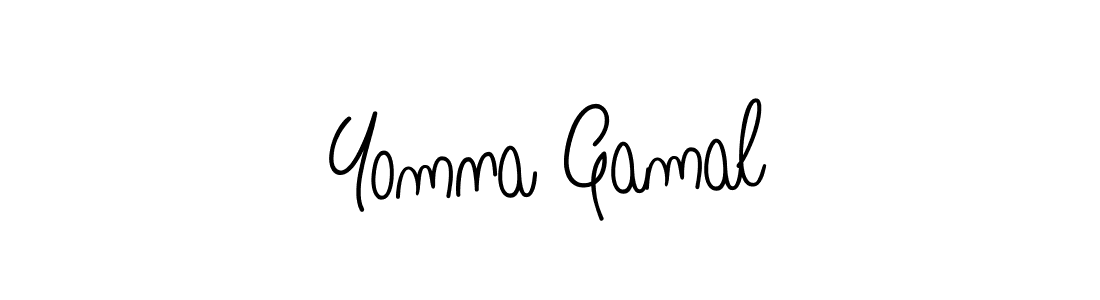 Yomna Gamal stylish signature style. Best Handwritten Sign (Angelique-Rose-font-FFP) for my name. Handwritten Signature Collection Ideas for my name Yomna Gamal. Yomna Gamal signature style 5 images and pictures png