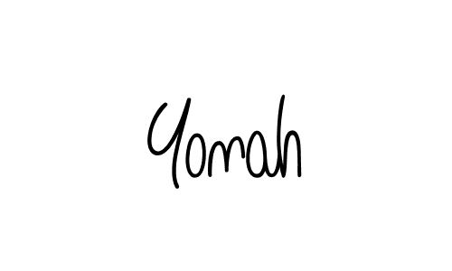 Make a beautiful signature design for name Yonah. With this signature (Angelique-Rose-font-FFP) style, you can create a handwritten signature for free. Yonah signature style 5 images and pictures png