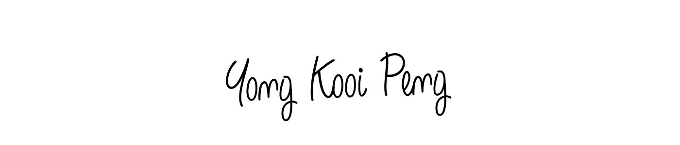 Use a signature maker to create a handwritten signature online. With this signature software, you can design (Angelique-Rose-font-FFP) your own signature for name Yong Kooi Peng. Yong Kooi Peng signature style 5 images and pictures png