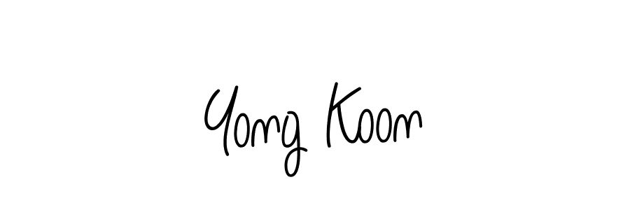 Design your own signature with our free online signature maker. With this signature software, you can create a handwritten (Angelique-Rose-font-FFP) signature for name Yong Koon. Yong Koon signature style 5 images and pictures png
