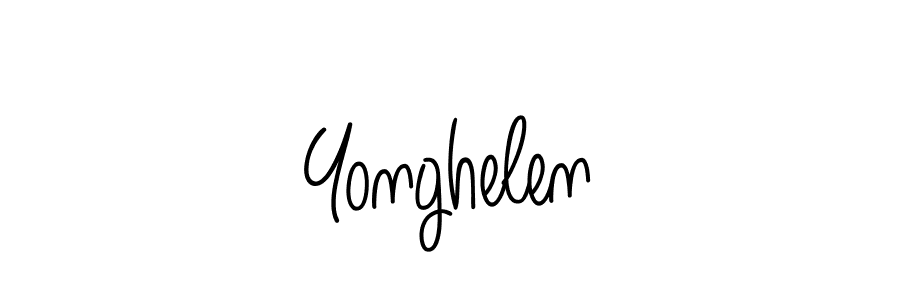 Also we have Yonghelen name is the best signature style. Create professional handwritten signature collection using Angelique-Rose-font-FFP autograph style. Yonghelen signature style 5 images and pictures png
