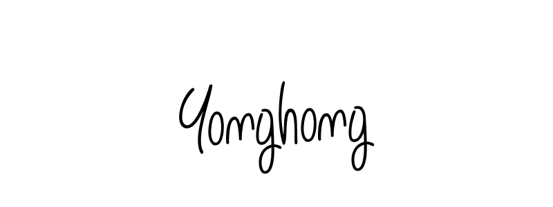 You should practise on your own different ways (Angelique-Rose-font-FFP) to write your name (Yonghong) in signature. don't let someone else do it for you. Yonghong signature style 5 images and pictures png