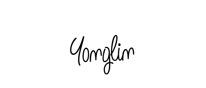 Use a signature maker to create a handwritten signature online. With this signature software, you can design (Angelique-Rose-font-FFP) your own signature for name Yonglin. Yonglin signature style 5 images and pictures png