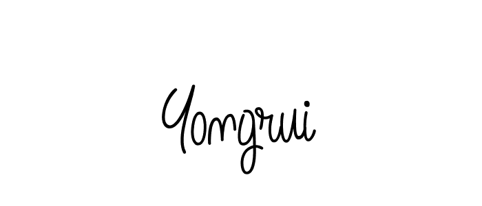 Design your own signature with our free online signature maker. With this signature software, you can create a handwritten (Angelique-Rose-font-FFP) signature for name Yongrui. Yongrui signature style 5 images and pictures png