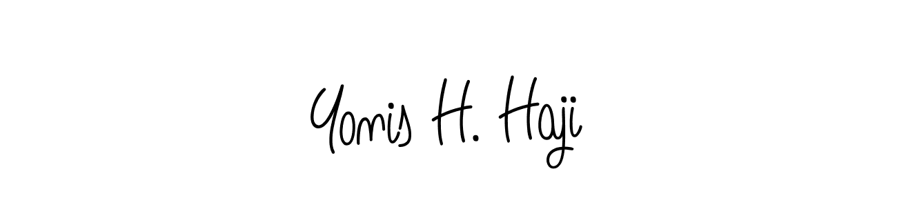 It looks lik you need a new signature style for name Yonis H. Haji. Design unique handwritten (Angelique-Rose-font-FFP) signature with our free signature maker in just a few clicks. Yonis H. Haji signature style 5 images and pictures png