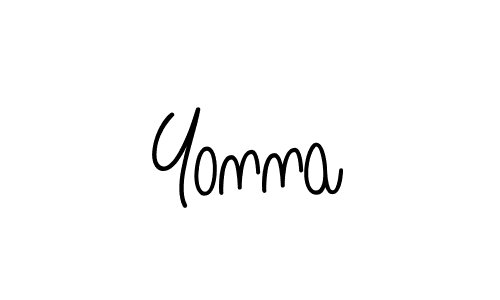 Create a beautiful signature design for name Yonna. With this signature (Angelique-Rose-font-FFP) fonts, you can make a handwritten signature for free. Yonna signature style 5 images and pictures png