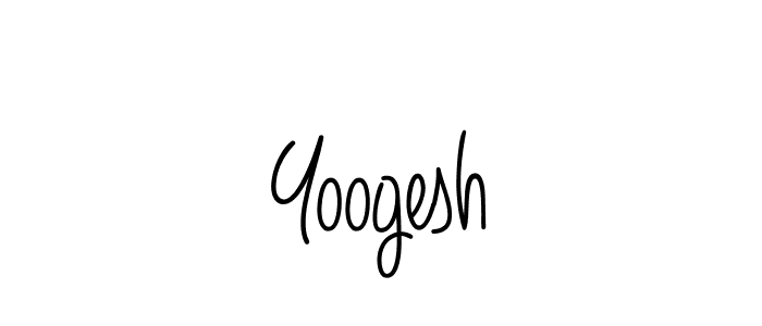 Use a signature maker to create a handwritten signature online. With this signature software, you can design (Angelique-Rose-font-FFP) your own signature for name Yoogesh. Yoogesh signature style 5 images and pictures png