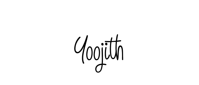 Create a beautiful signature design for name Yoojith. With this signature (Angelique-Rose-font-FFP) fonts, you can make a handwritten signature for free. Yoojith signature style 5 images and pictures png