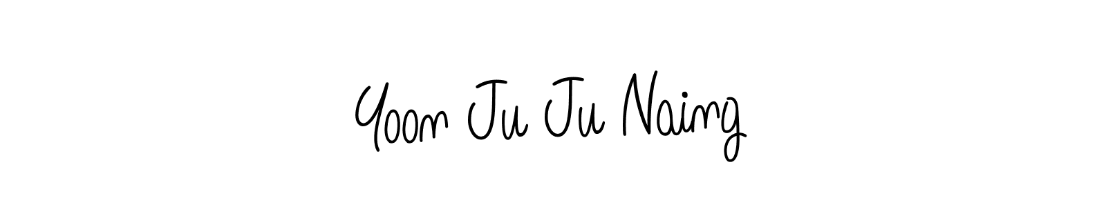 Similarly Angelique-Rose-font-FFP is the best handwritten signature design. Signature creator online .You can use it as an online autograph creator for name Yoon Ju Ju Naing. Yoon Ju Ju Naing signature style 5 images and pictures png