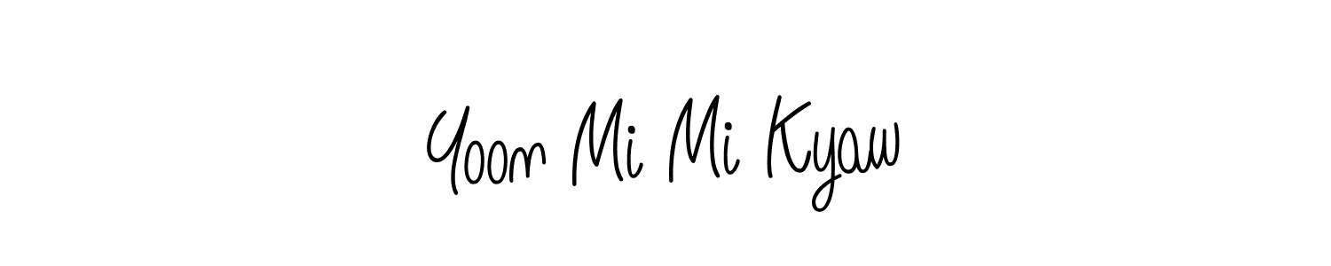 How to make Yoon Mi Mi Kyaw signature? Angelique-Rose-font-FFP is a professional autograph style. Create handwritten signature for Yoon Mi Mi Kyaw name. Yoon Mi Mi Kyaw signature style 5 images and pictures png