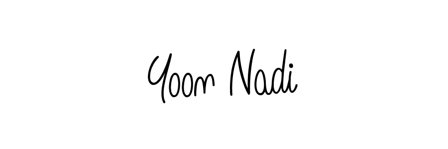 Design your own signature with our free online signature maker. With this signature software, you can create a handwritten (Angelique-Rose-font-FFP) signature for name Yoon Nadi. Yoon Nadi signature style 5 images and pictures png