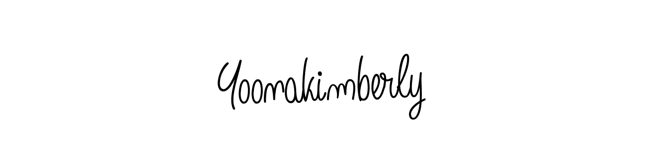 Design your own signature with our free online signature maker. With this signature software, you can create a handwritten (Angelique-Rose-font-FFP) signature for name Yoonakimberly. Yoonakimberly signature style 5 images and pictures png