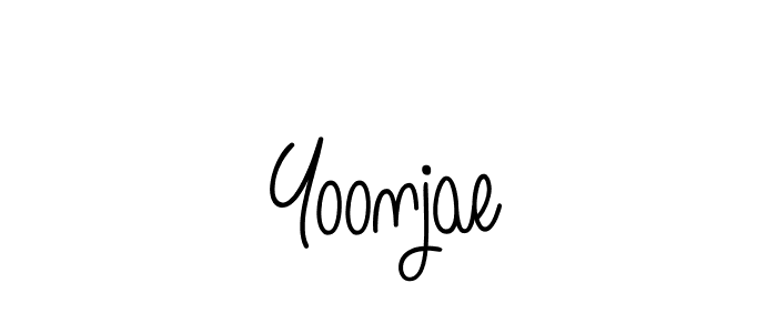 Make a beautiful signature design for name Yoonjae. With this signature (Angelique-Rose-font-FFP) style, you can create a handwritten signature for free. Yoonjae signature style 5 images and pictures png