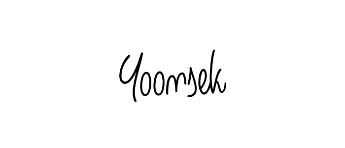 How to Draw Yoonsek signature style? Angelique-Rose-font-FFP is a latest design signature styles for name Yoonsek. Yoonsek signature style 5 images and pictures png