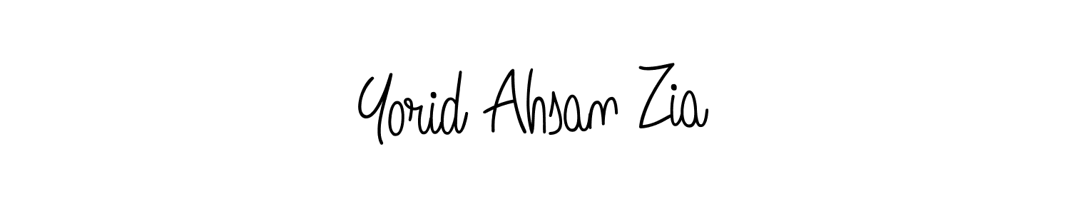 Yorid Ahsan Zia stylish signature style. Best Handwritten Sign (Angelique-Rose-font-FFP) for my name. Handwritten Signature Collection Ideas for my name Yorid Ahsan Zia. Yorid Ahsan Zia signature style 5 images and pictures png