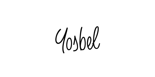 How to make Yosbel name signature. Use Angelique-Rose-font-FFP style for creating short signs online. This is the latest handwritten sign. Yosbel signature style 5 images and pictures png
