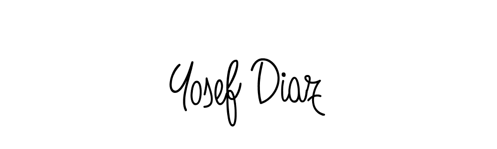 Use a signature maker to create a handwritten signature online. With this signature software, you can design (Angelique-Rose-font-FFP) your own signature for name Yosef Diaz. Yosef Diaz signature style 5 images and pictures png