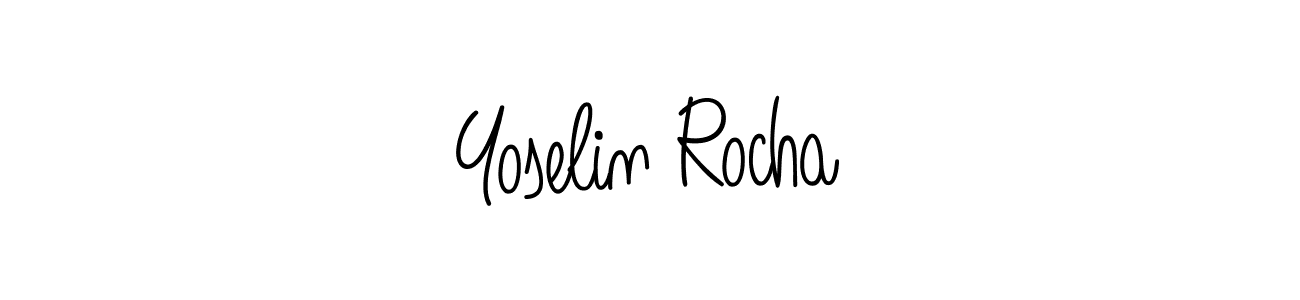 The best way (Angelique-Rose-font-FFP) to make a short signature is to pick only two or three words in your name. The name Yoselin Rocha include a total of six letters. For converting this name. Yoselin Rocha signature style 5 images and pictures png