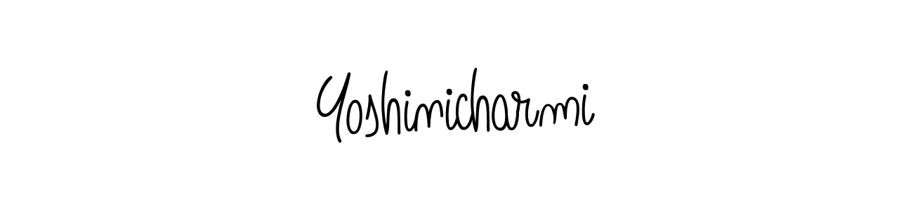 How to Draw Yoshinicharmi signature style? Angelique-Rose-font-FFP is a latest design signature styles for name Yoshinicharmi. Yoshinicharmi signature style 5 images and pictures png