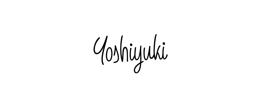 Design your own signature with our free online signature maker. With this signature software, you can create a handwritten (Angelique-Rose-font-FFP) signature for name Yoshiyuki. Yoshiyuki signature style 5 images and pictures png