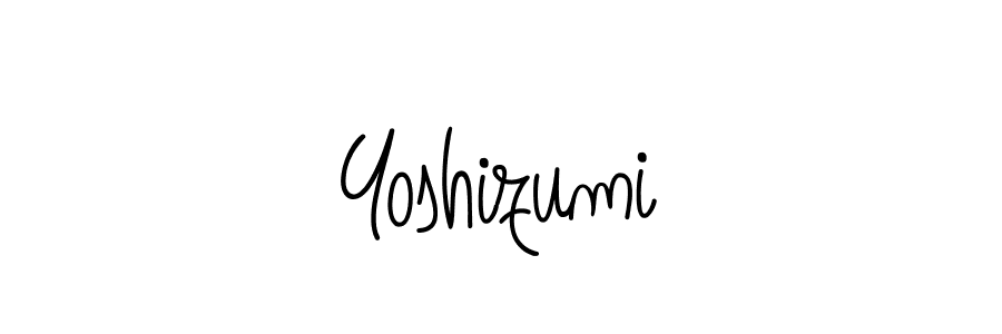 Make a beautiful signature design for name Yoshizumi. With this signature (Angelique-Rose-font-FFP) style, you can create a handwritten signature for free. Yoshizumi signature style 5 images and pictures png