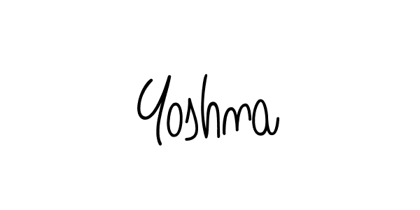 Make a beautiful signature design for name Yoshna. With this signature (Angelique-Rose-font-FFP) style, you can create a handwritten signature for free. Yoshna signature style 5 images and pictures png
