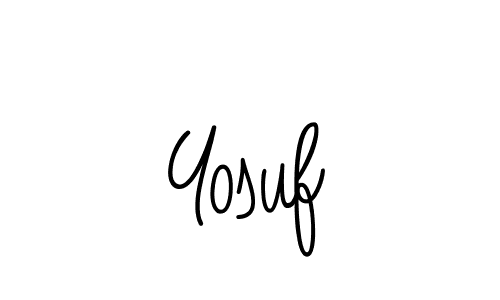 Make a beautiful signature design for name Yosuf. With this signature (Angelique-Rose-font-FFP) style, you can create a handwritten signature for free. Yosuf signature style 5 images and pictures png