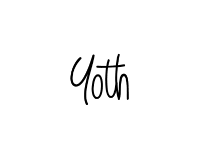 Make a beautiful signature design for name Yoth. With this signature (Angelique-Rose-font-FFP) style, you can create a handwritten signature for free. Yoth signature style 5 images and pictures png