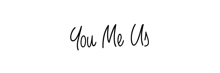 You should practise on your own different ways (Angelique-Rose-font-FFP) to write your name (You Me Us) in signature. don't let someone else do it for you. You Me Us signature style 5 images and pictures png