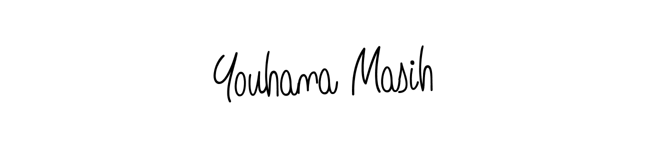 Youhana Masih stylish signature style. Best Handwritten Sign (Angelique-Rose-font-FFP) for my name. Handwritten Signature Collection Ideas for my name Youhana Masih. Youhana Masih signature style 5 images and pictures png