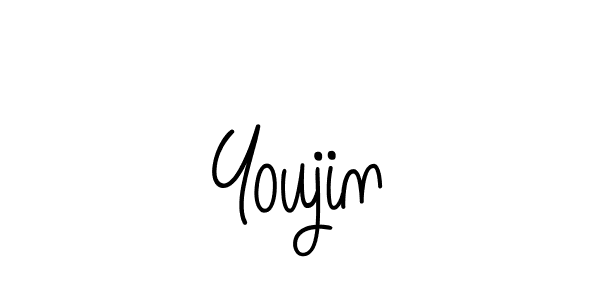 The best way (Angelique-Rose-font-FFP) to make a short signature is to pick only two or three words in your name. The name Youjin include a total of six letters. For converting this name. Youjin signature style 5 images and pictures png