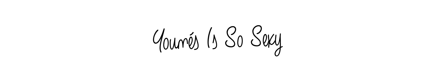 How to make Younés Is So Sexy name signature. Use Angelique-Rose-font-FFP style for creating short signs online. This is the latest handwritten sign. Younés Is So Sexy signature style 5 images and pictures png