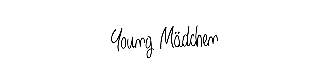 Design your own signature with our free online signature maker. With this signature software, you can create a handwritten (Angelique-Rose-font-FFP) signature for name Young Mädchen. Young Mädchen signature style 5 images and pictures png
