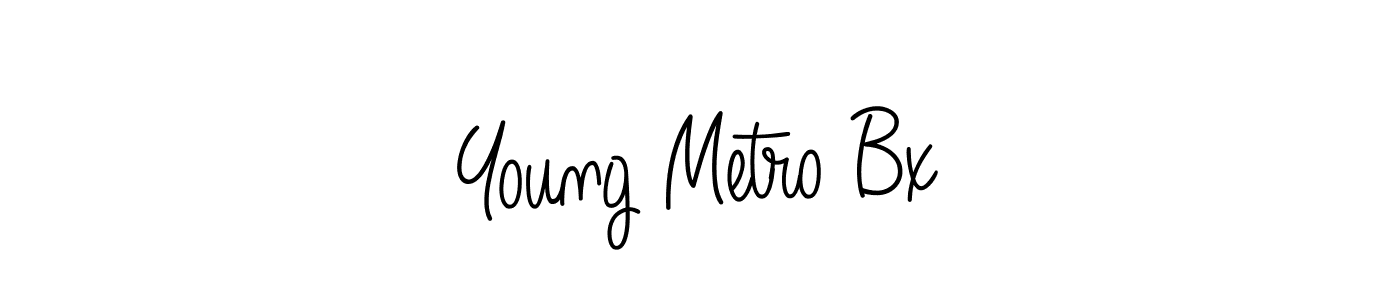 Young Metro Bx stylish signature style. Best Handwritten Sign (Angelique-Rose-font-FFP) for my name. Handwritten Signature Collection Ideas for my name Young Metro Bx. Young Metro Bx signature style 5 images and pictures png