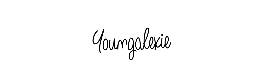 Make a beautiful signature design for name Youngalexie. With this signature (Angelique-Rose-font-FFP) style, you can create a handwritten signature for free. Youngalexie signature style 5 images and pictures png