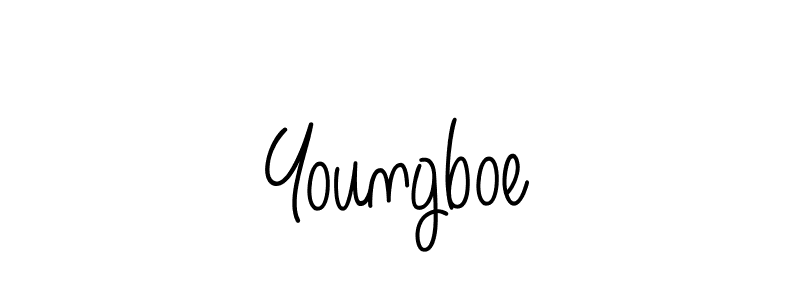 How to Draw Youngboe signature style? Angelique-Rose-font-FFP is a latest design signature styles for name Youngboe. Youngboe signature style 5 images and pictures png