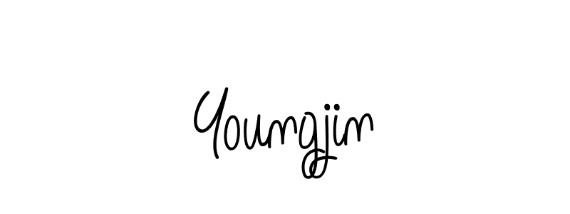 Make a beautiful signature design for name Youngjin. With this signature (Angelique-Rose-font-FFP) style, you can create a handwritten signature for free. Youngjin signature style 5 images and pictures png