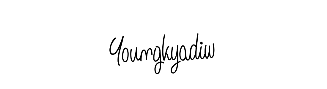 Angelique-Rose-font-FFP is a professional signature style that is perfect for those who want to add a touch of class to their signature. It is also a great choice for those who want to make their signature more unique. Get Youngkyadiw name to fancy signature for free. Youngkyadiw signature style 5 images and pictures png