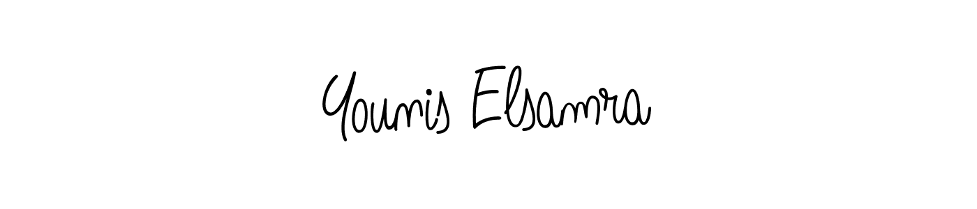 Angelique-Rose-font-FFP is a professional signature style that is perfect for those who want to add a touch of class to their signature. It is also a great choice for those who want to make their signature more unique. Get Younis Elsamra name to fancy signature for free. Younis Elsamra signature style 5 images and pictures png