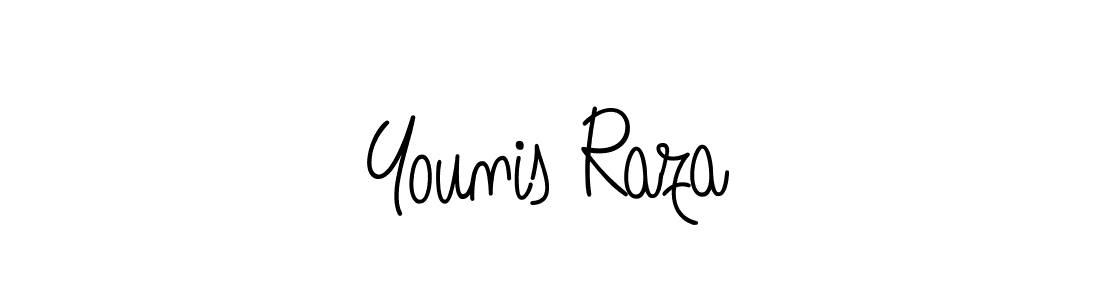 You should practise on your own different ways (Angelique-Rose-font-FFP) to write your name (Younis Raza) in signature. don't let someone else do it for you. Younis Raza signature style 5 images and pictures png