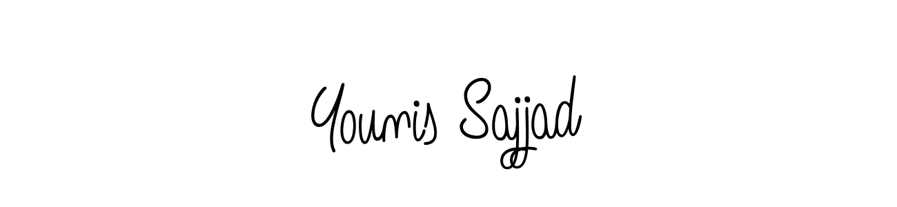 Design your own signature with our free online signature maker. With this signature software, you can create a handwritten (Angelique-Rose-font-FFP) signature for name Younis Sajjad. Younis Sajjad signature style 5 images and pictures png